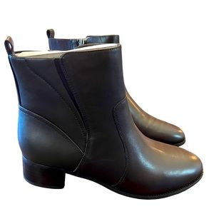 Easy Spirit Serena Dark Brown Leather Booties NEW Size 10 Wide